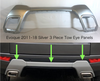 Silver Rear Bumper Tow Eye Kit 3 Piece Inc. Centre Trim  Fits: RR Evoque 2011-18