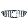 Mercedes C Class W205 15-18  Gloss Black Panamericana GTR Style Front Grille