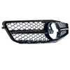 Mercedes C-Class 2007-14 W204 AMG Style Front Grille Gloss Black With Chrome Fin